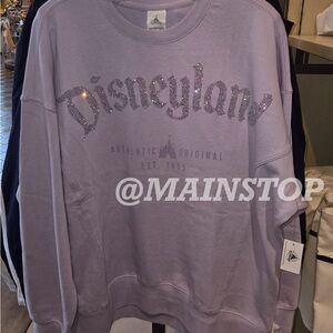 Disney Parks Light Purple Bling Pullover Crewneck 2026 Disneyland